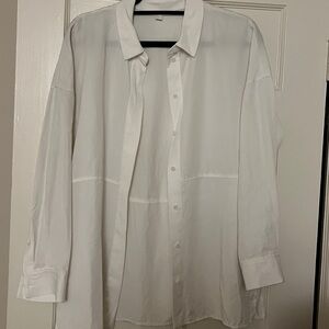 COS white button down shirt size small